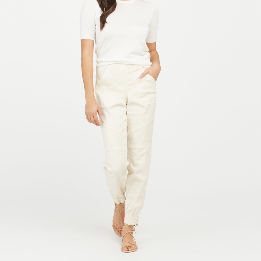 SPANX Cream Track Joggers